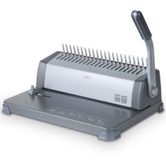 得力 3872梳式装订机 财务办公装订机 打孔用品 夹条胶圈装订机