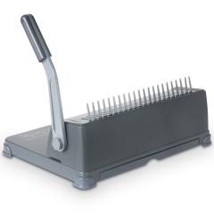 得力 3872梳式装订机 财务办公装订机 打孔用品 夹条胶圈装订机