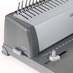 得力 3872梳式装订机 财务办公装订机 打孔用品 夹条胶圈装订机