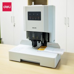 得力 14608财务装订机会计专用凭证档案打孔机热熔铆管自动装订机