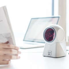 得力 扫描枪激光扫描器超市收银扫码器机仪条码抢有线扫码枪 14884