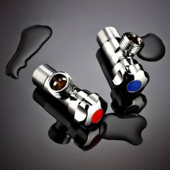 摩恩  加厚铜冷热水角阀两件套装 三角阀 1冷1热 100982