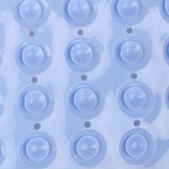 青苇 PVC按摩防滑浴室 地垫脚垫 湖蓝色 底部吸盘设计