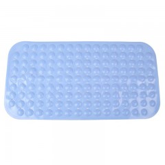 青苇 PVC按摩防滑浴室 地垫脚垫 湖蓝色 底部吸盘设计