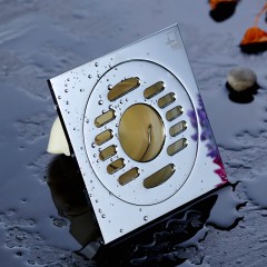 潜水艇 洗衣机多用四防地漏 自动密封 铜镀铬镜面  TF50-10X