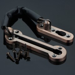 雨花泽 防盗门锁链 加厚大号门链反锁链 门插销链条锁扣锁扣链 古铜色