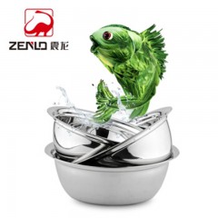 震龙 40cm精品不锈钢盆 2.0足尺带磁大反边面盆 不锈钢