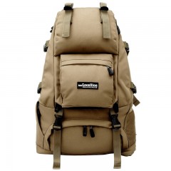 力开力朗 户外背包旅行背包多功能双肩背包 062 卡其色 45L