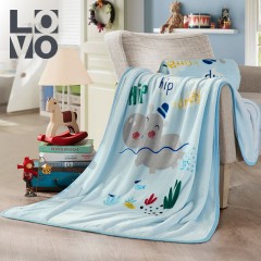 LOVO 法兰绒毯床品儿童单人卡通毯子办公室午睡毯