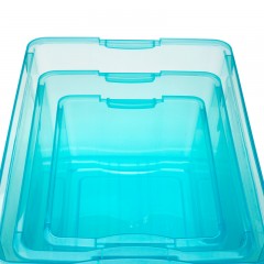 茶花 塑料收纳箱收纳衣服收纳盒衣物储物箱玩具整理箱大中小号