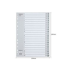 齐心 IX900分类纸隔页纸PP塑料A-Z字母索引纸A4 21页11孔分页纸