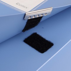 齐心 A4档案盒35mm资料盒55mm塑料文件收纳盒文件夹文具蓝黑色2寸3寸文件盒资料册盒