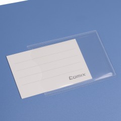 齐心 A4档案盒35mm资料盒55mm塑料文件收纳盒文件夹文具蓝黑色2寸3寸文件盒资料册盒