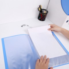 晨光 文件夹资料册插页袋学生用A4透明卷子夹活页办公用品ADM95059