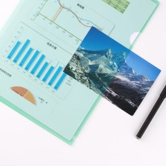 齐心  L型文件夹 A4单片夹 透明单页夹 二页文件套E310 10个装