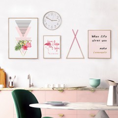 朗格 北欧风格客厅装饰画现代简约挂画创意组合大气沙发背景墙餐厅壁画