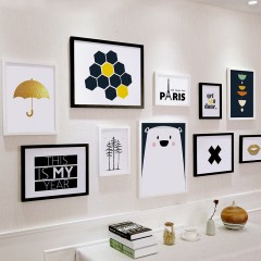 朗格  客厅美式装饰画北欧式壁画挂画组合现代有框画乡村沙发背景画