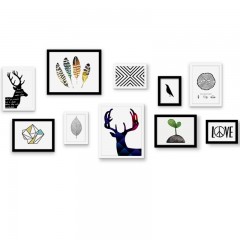 朗格  客厅美式装饰画北欧式壁画挂画组合现代有框画乡村沙发背景画