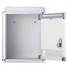 得力 50804 铝合金材质 挂壁员工顾客意见箱铝合金投诉箱家长