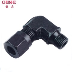 春和 液压碳钢卡套直角弯头公英制1/2/3/4/6分8/10/12/14/16MM铜管接头