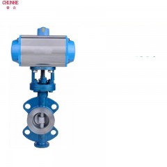 春合 不锈钢硬密封气动蝶阀|对夹连接气动碟阀 D671H-10C