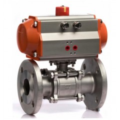 春合 不锈钢304气动法兰连接球阀|高平台气动球阀 Q641F-16P