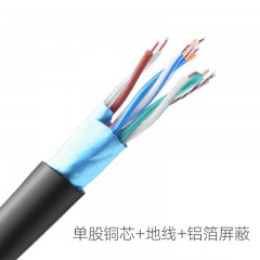 绿联 超五类网线 百兆纯铜屏蔽室外监控宽带网线300米箱