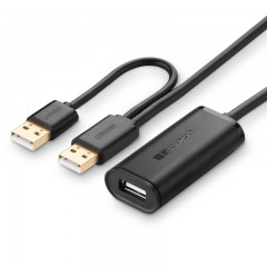 绿联 双头USB延长线USB2.0公对母信号放大数据线加长线5米10米电脑散热器硬盘连接线机顶盒数据线5米