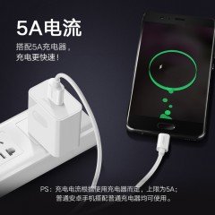 绿联 Type-C数据线5a快充安卓通用华为P10 Plus/Mate9 Pro荣耀8手机充电器高速头闪冲