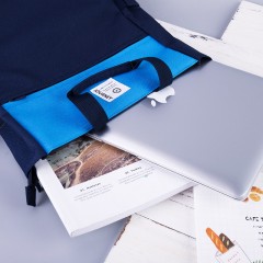 得力 中小学生收纳大号手提袋拉链帆布手拎补课包文件作业美术补习袋资料袋拎书袋男学习儿童