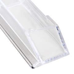 得力 名片盒7623 大容量名片座 塑料透明资料收纳盒 方便拿取