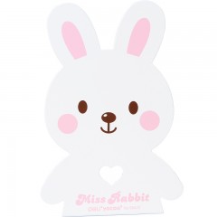 得力 书立95422 学生卡通创意小兔书夹 可爱白时尚金属 7寸 一对