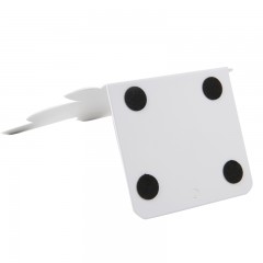 得力 书立95422 学生卡通创意小兔书夹 可爱白时尚金属 7寸 一对