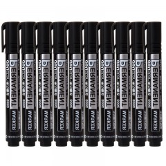 得力 S552可加墨记号笔 防水物流大头笔粗头勾线笔 10支/盒