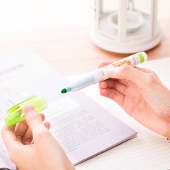 得力 S617荧光笔 荧光标记笔彩色记号笔学生绘画 10支/盒