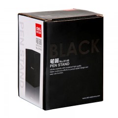 得力 9146笔筒 金属钢制桌面笔筒商务办公收纳盒