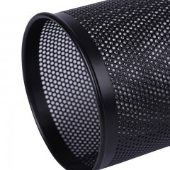 得力 908 909笔筒 密集金属网纹方形圆形笔筒创意桌面收纳盒