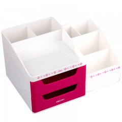 得力 8900 8901收纳盒 5格9格桌面收纳盒抽屉式储物盒化妆盒