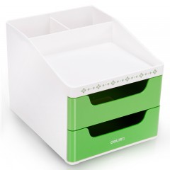 得力 8900 8901收纳盒 5格9格桌面收纳盒抽屉式储物盒化妆盒