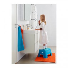 伯蒙 浴室防滑凳 白色 蓝色 儿童凳脚凳