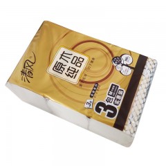 清风 原木纯品金装系列150抽3层抽纸M中规格面巾纸整箱12包BR36MJ