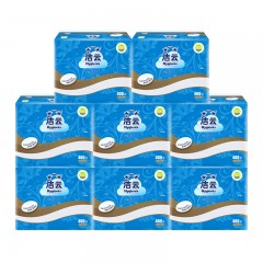 洁云 卫生纸电商装400张8包手厕纸刀切纸压花平板纸平板手草纸批发