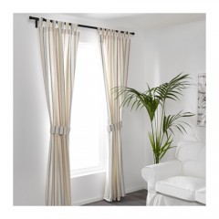 ROSENKVITTEN 洛维肯 窗帘附系带，2幅, 多色