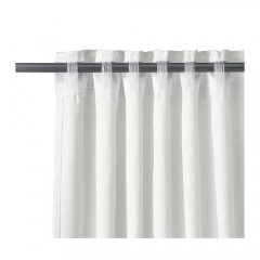 维柯娃 窗帘附系带2幅 白色