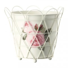 萝西帕柏 花盆，带手柄, 椭圆形 灰白