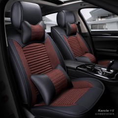 国产 东风本田xrv缤智crv思域雅阁汽车坐垫四季通用亚麻座套全包座椅套