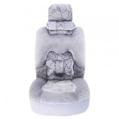 国产 冬季短毛绒汽车坐垫套冬天保暖全包围座垫SUV通用小轿车座套毛垫