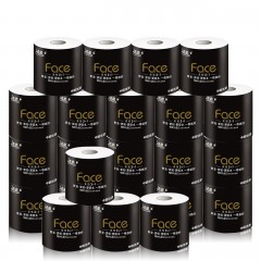 洁柔 卷纸 黑face卷筒纸巾4层180g整箱23卷卫生纸