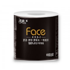 洁柔 卷纸 黑face卷筒纸巾4层180g整箱23卷卫生纸