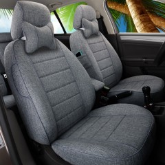 国产 四季通用亚麻全包坐垫新福克斯速腾捷达宝来polo轩逸座垫汽车座套